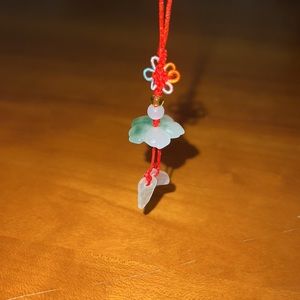 Jade Flower Charm